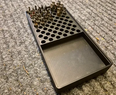 Hex Bit With a bin Gridfinity Refined