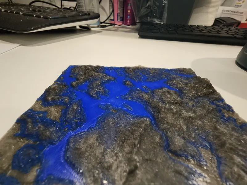 Topographical Map of Rangeley Lakes Region Maine