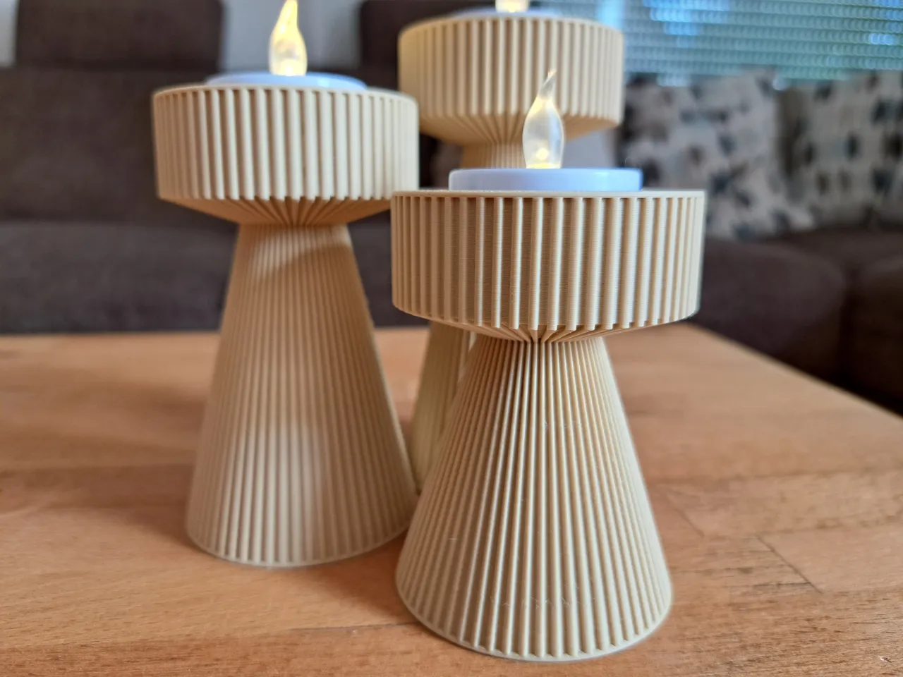 Ständer für LED Teelichter mit Lamellen view 4
