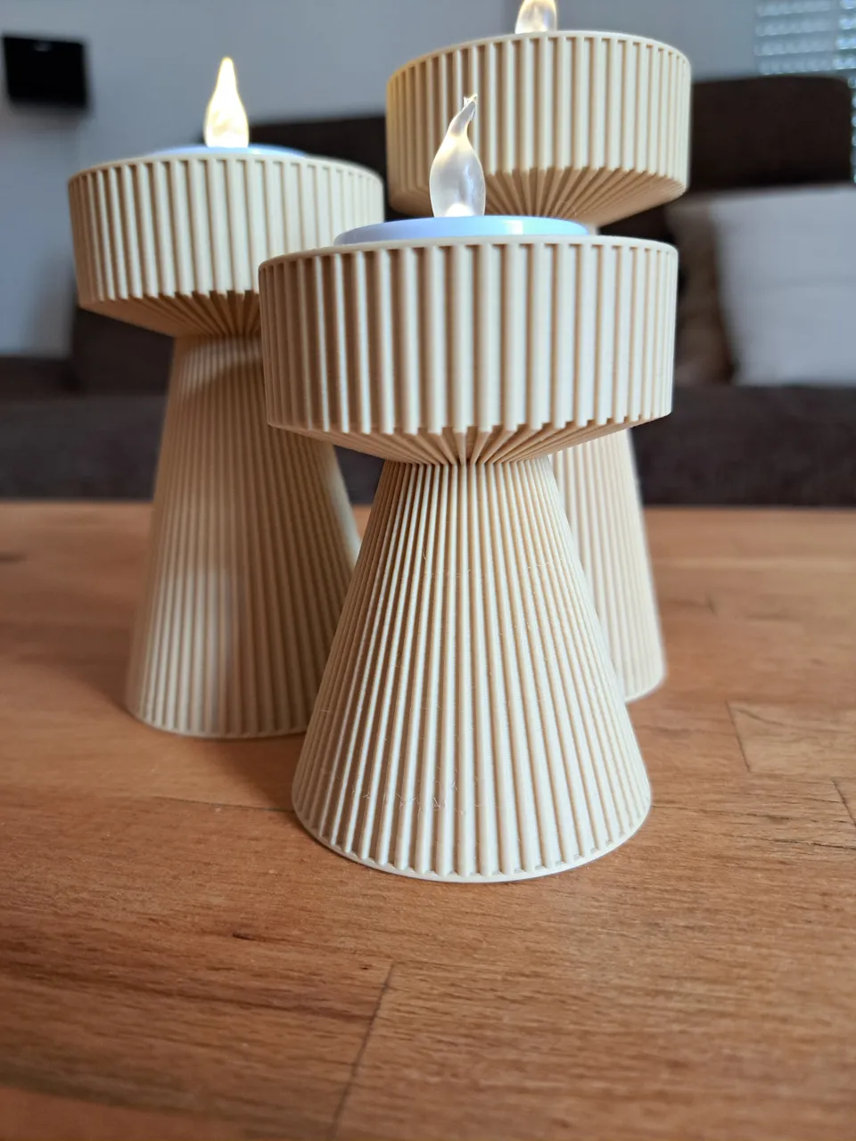 Ständer für LED Teelichter mit Lamellen view 3