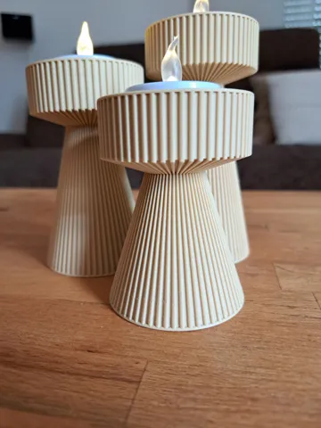 Ständer für LED Teelichter mit Lamellen view 3
