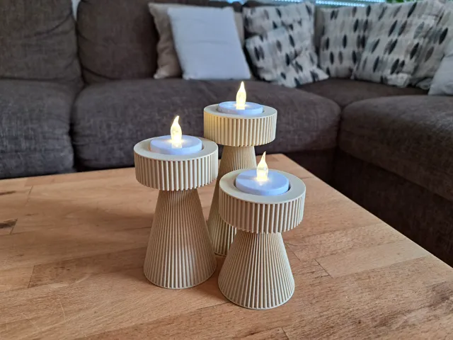Ständer für LED Teelichter mit Lamellen