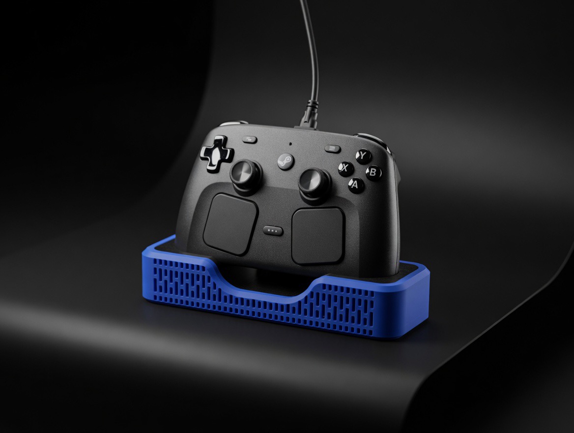 Steam (2026) Controller Stand - Free 3D Print Model - MakerWorld