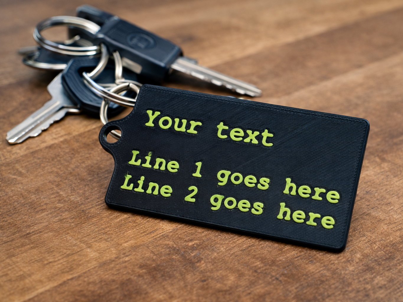 Customizable Keychain Tag - Personalized