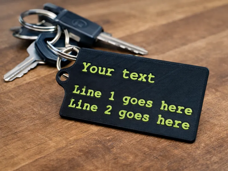 Customizable Keychain Tag - Personalized
