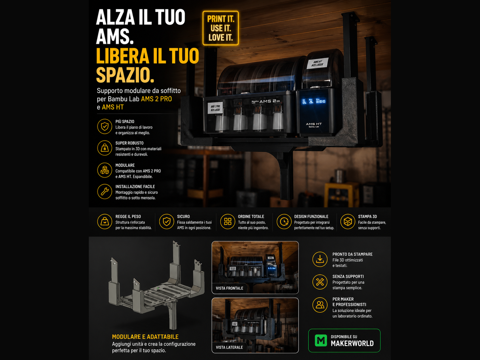 PORTA AMS 2 PRO + AMS HT DA TETTO 