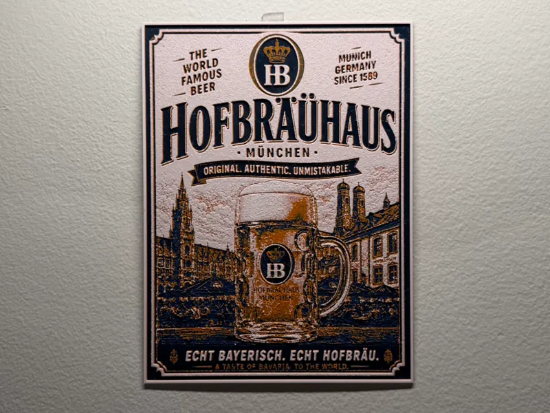 Hofbrauhaus Beer Poster Style HueForge