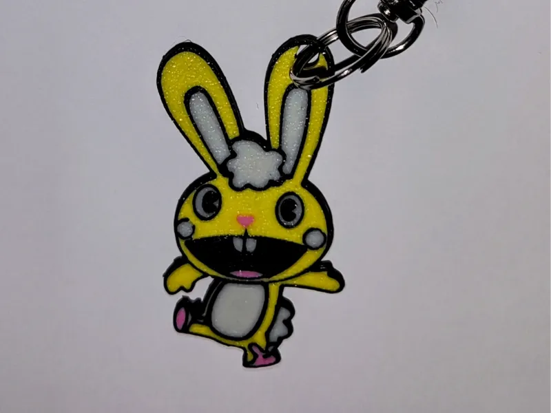 Cuddles from Happy tree friends- keychain 