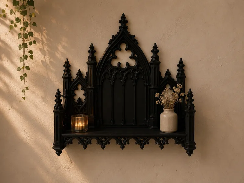 Gothic Wall Shelf – Cathedral-Inspired Shelf
