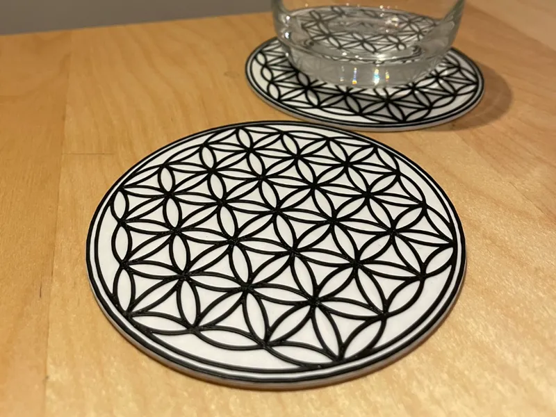 Coaster "Blume des Lebens" 10cm