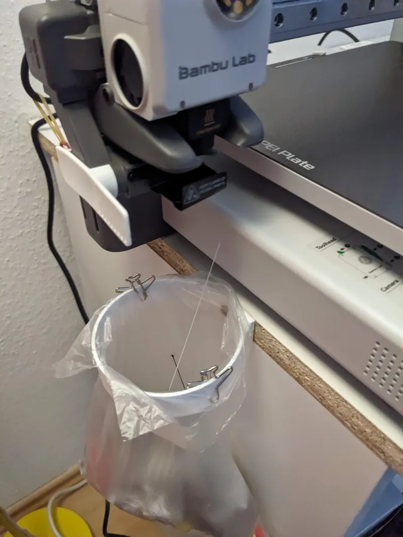 Small desk side trashbag holder | AMS Lite
