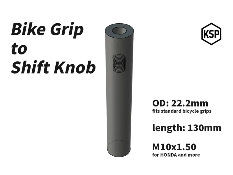 Bike Grip to Shift Knob M10x1.50 by KSP