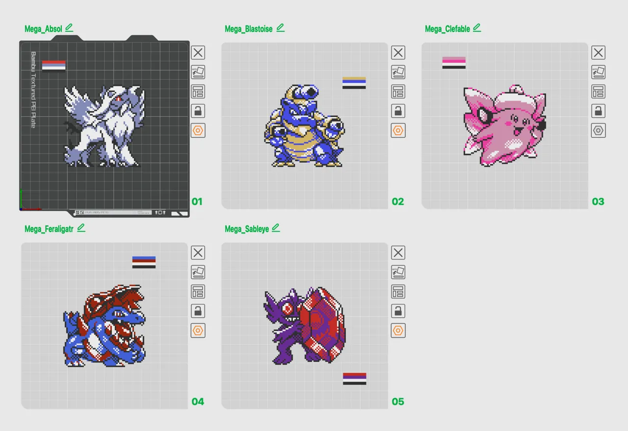 Poke-Monster Evolution Pack #48 Blastoise Clefable view 2