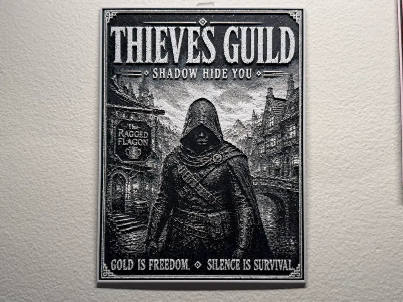 Skyrim Thieves Guild Poster Style HueForge