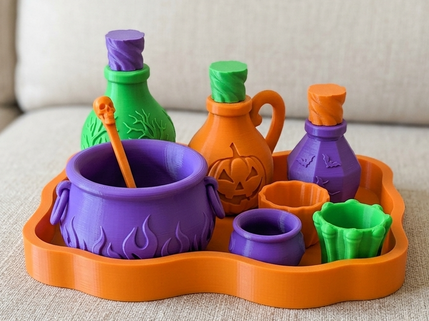 Spooky Halloween Potion Set & Display Tray - 1