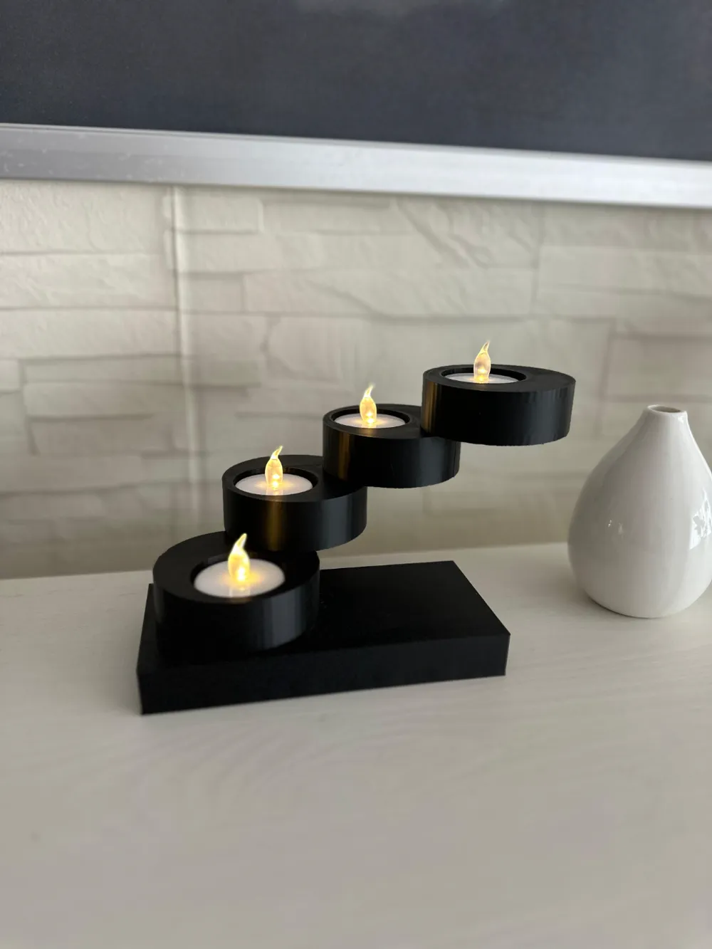 Modern Spiral Tea Light Candle Holder - Free 3D Print Model - MakerWorld