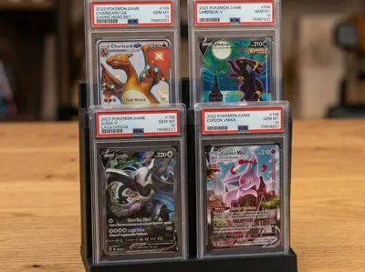 4-slot graded card display 