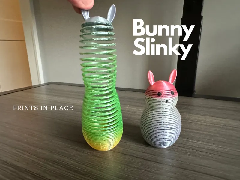 Easter Bunny Slinky Toy - Print in Place