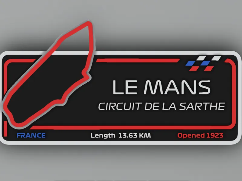 Circuit du Mans – Modèle 3D décoratif