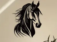 Décoration murale tête de cheval en 10 pièces — photo 1