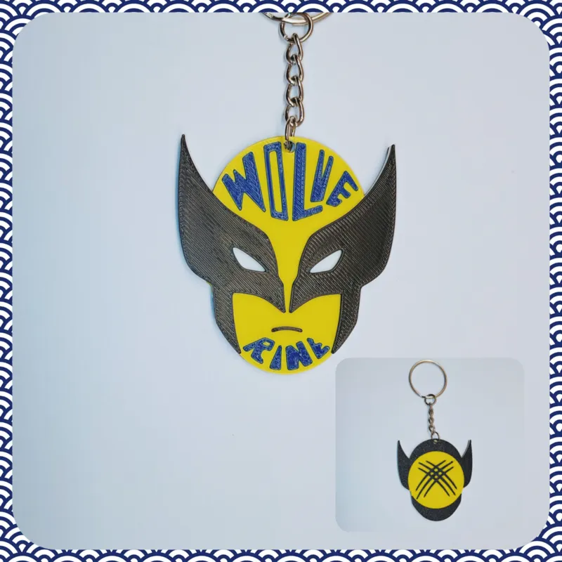 Wolverine Calligram keychain