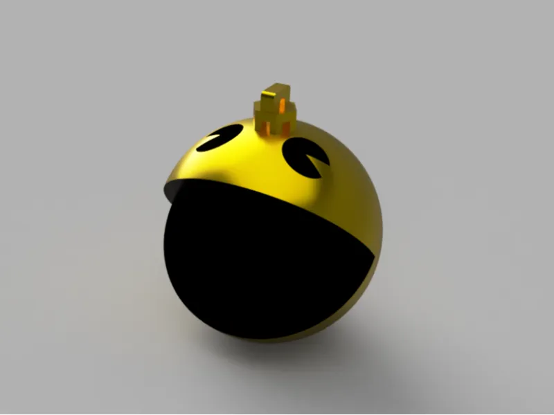 PacMan Pac Man christmas ornament