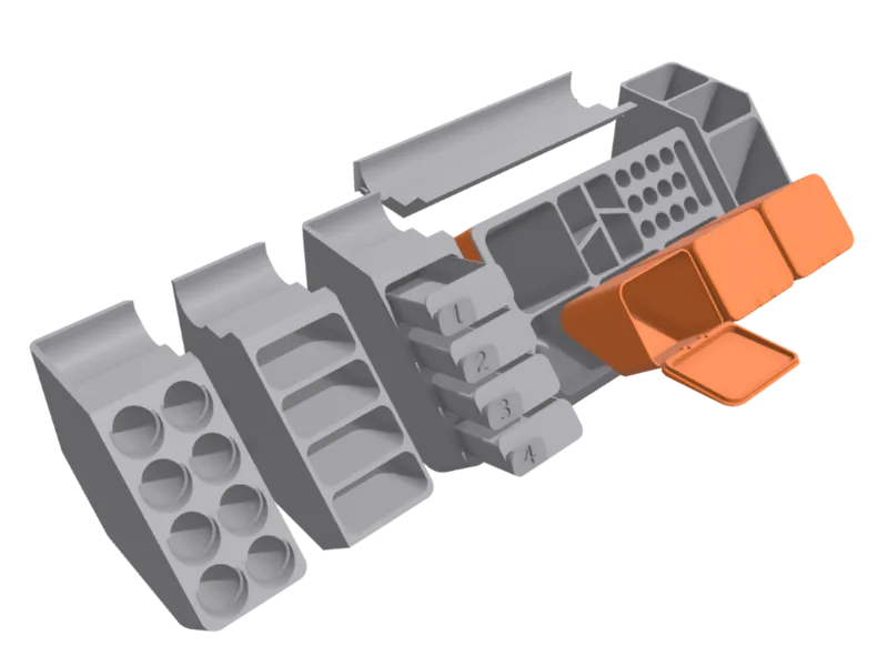 ModuStack Organizer Modular Desktop Storage System