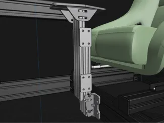 8040 Aluminum Extrusion Center Stick Mount