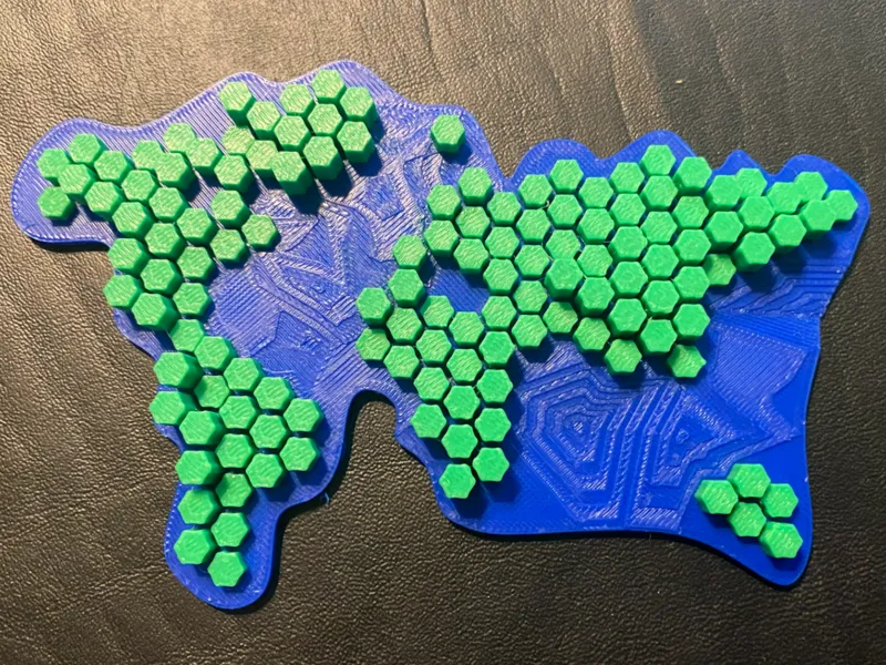 World Elevation Hexagon Diorama