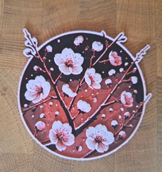 HueForge - Cherry Blossom Coaster 8,5cm diameter