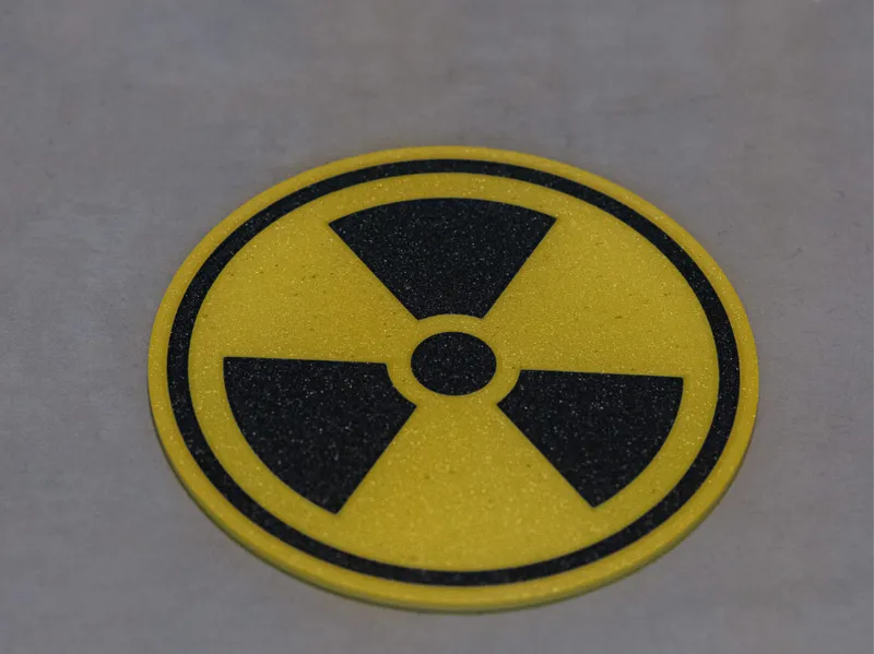 Schild Radioaktive