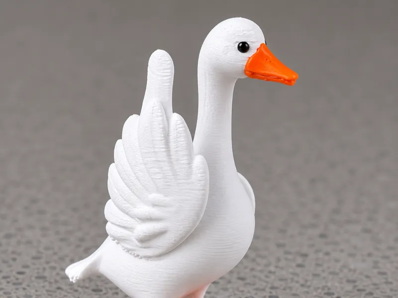 7" Desk Goose Giving the Bird with or without base