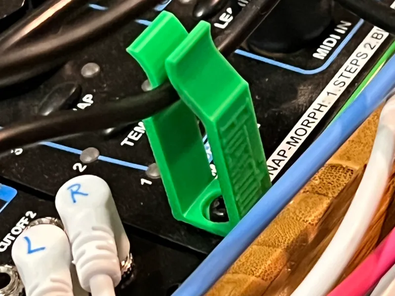 Fluxwithit Eurorack modular synth Cable Clips