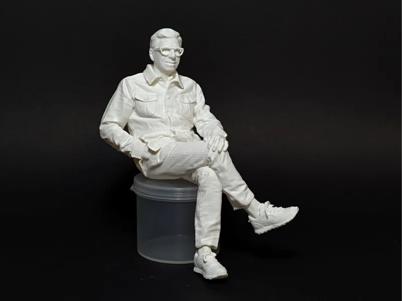 Casual Sitting Man  - 3D Coloring Edition