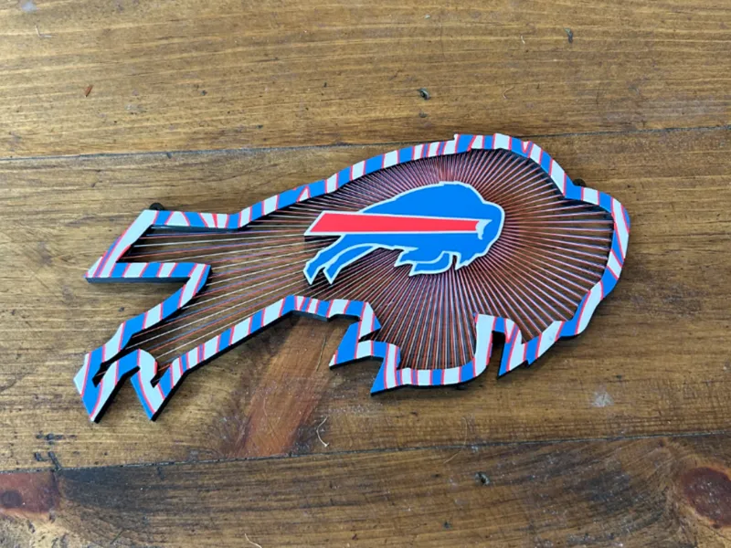 Buffalo Bills Zubaz String Art