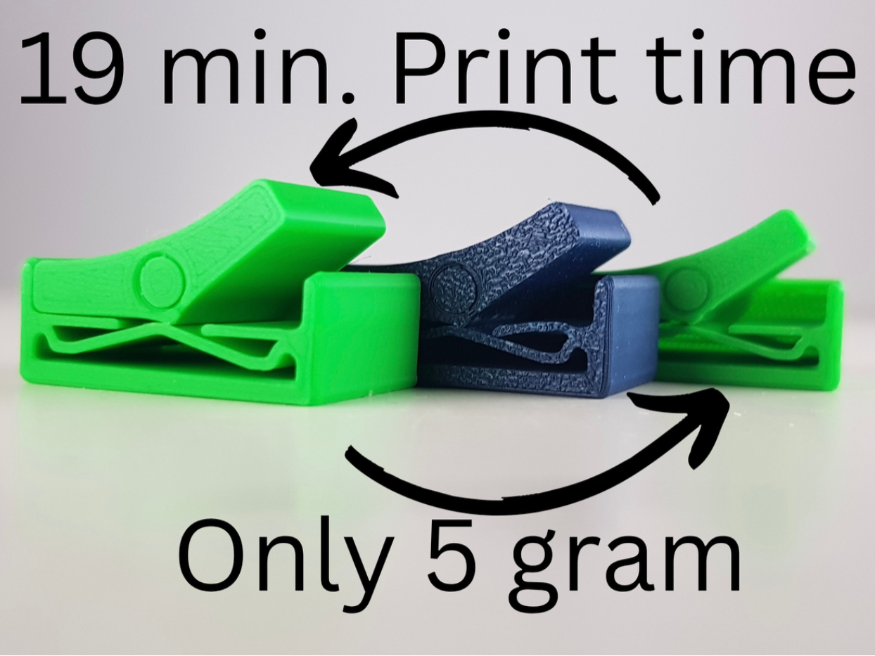 SnapSpring Click fidget/19 min. Print time/5 gram