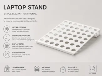 Elevated cooling stand for laptop - scalable