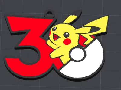 Pokémon 30th anniversary keychain