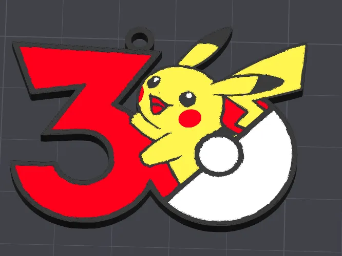 Pokémon 30th anniversary keychain