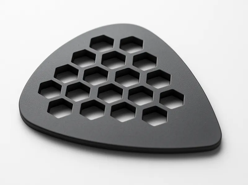 Hex mash guitar pick. 0.5mm up to 1.2mm