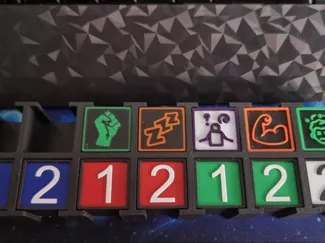 Tokenbox and tokens for card game Marvel Champions