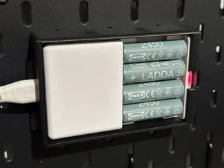 IKEA Skadis Holder for Battery Charger Ladda