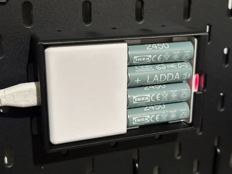 IKEA Skadis Holder for Battery Charger Ladda