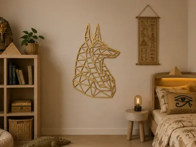 Geometric Anubis Wall Art