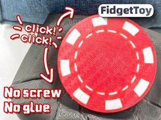 Casino Chip——Fidget Toy Ratchet Click Wheel!【EDC】