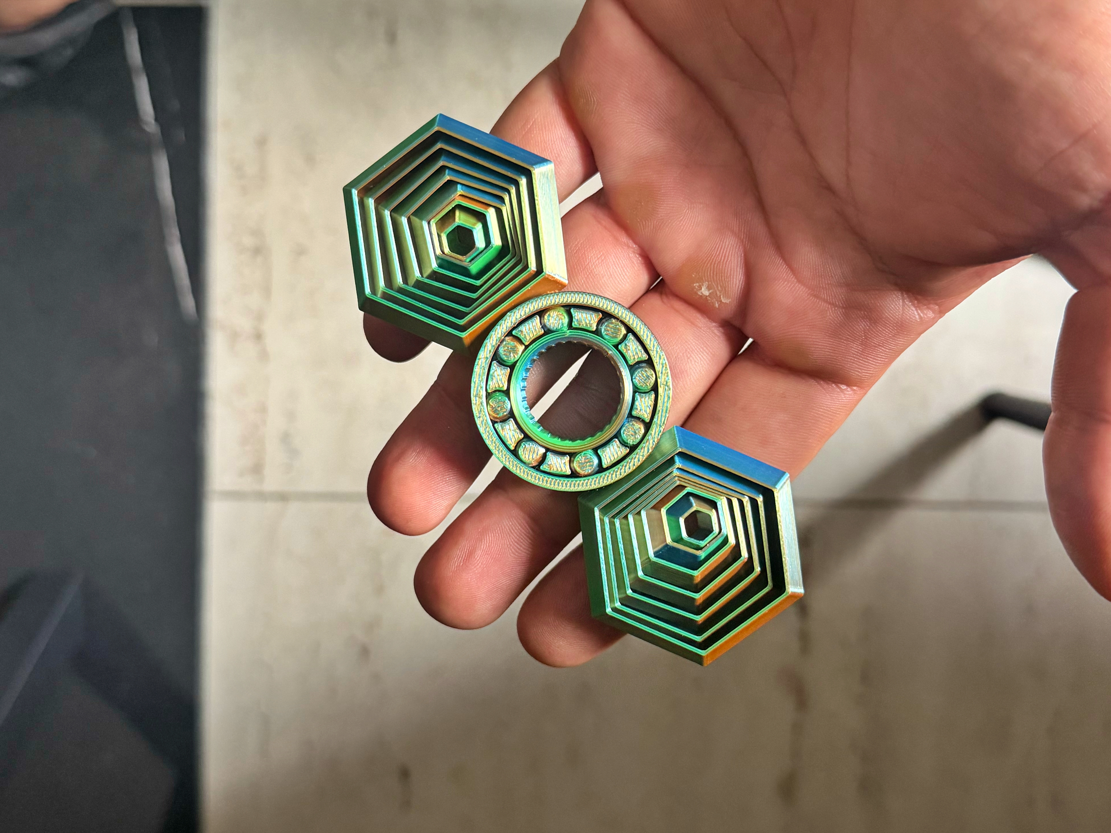 Twin Hex Spinner – Geometric Fidget Spinner - 1