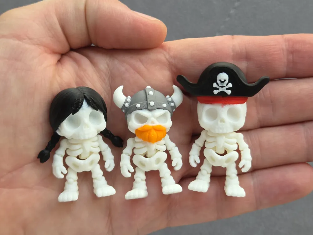 Little Skeleton Models Tiny Flexi Skeletons – Halloween Edition! - Free 3D Print Model ...