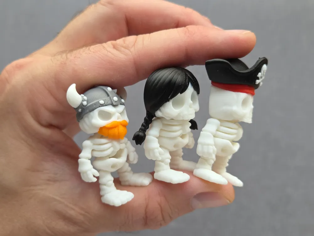 Little Skeleton Models Tiny Flexi Skeletons – Halloween Edition! - Free 3D Print Model ...