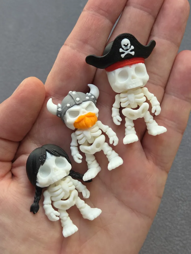 Little Skeleton Models Tiny Flexi Skeletons – Halloween Edition! - Free 3D Print Model ...