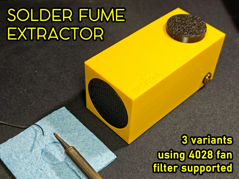 Solder fume extractor using 4028 fan